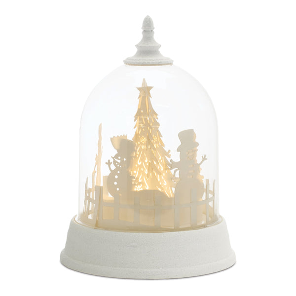 Melrose LED Rotating Snowman Globe 8.5"H