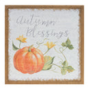 Melrose Autumn Blessing Pumpkin Sign (Set of 2)