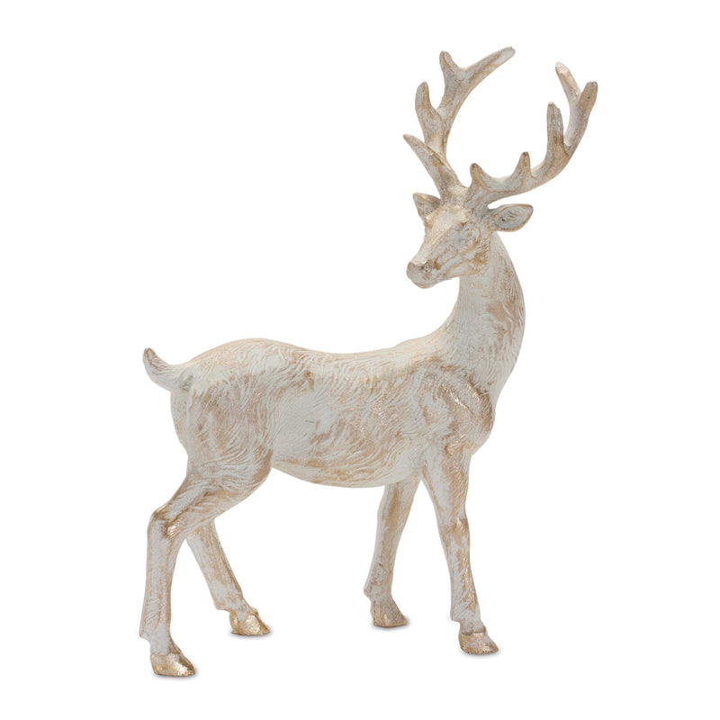 Melrose Brushed Gold Holiday Deer Figurine (Set of 6)