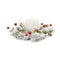 Melrose Flocked Pine Holly Sleigh Bell Candle Ring 18"D