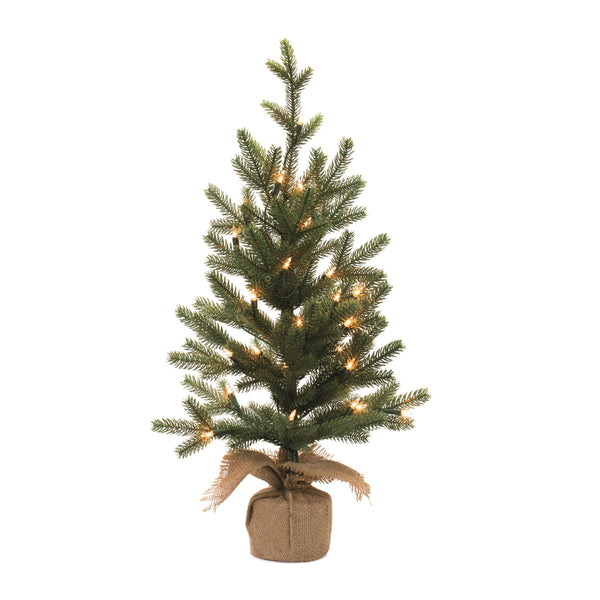 Melrose LED Pine Tree with Burlap Base 27"H