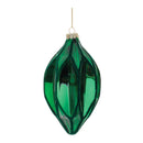 Melrose Green Textured Harlequin Glass Ornament (Set of 6)