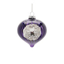 Melrose Purple Glass Reflector Ornaments – Set of 12
