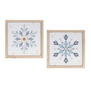 Melrose Framed Holiday Snowflake Print (Set of 2)