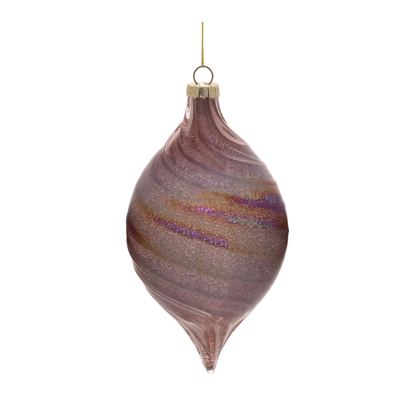 Melrose Iridescent Swirl Glass Ornament (Set of 6)