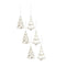 Melrose White Frosted Pine Tree Ornament (Set of 6)