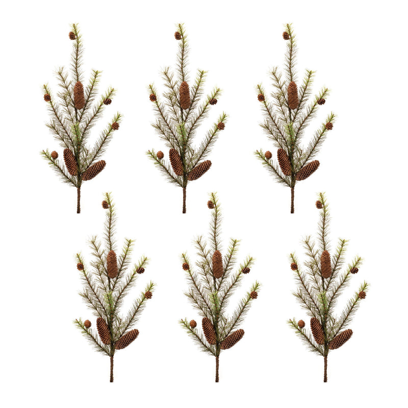 Melrose Pine and Pinecones Spray (Set of 6)