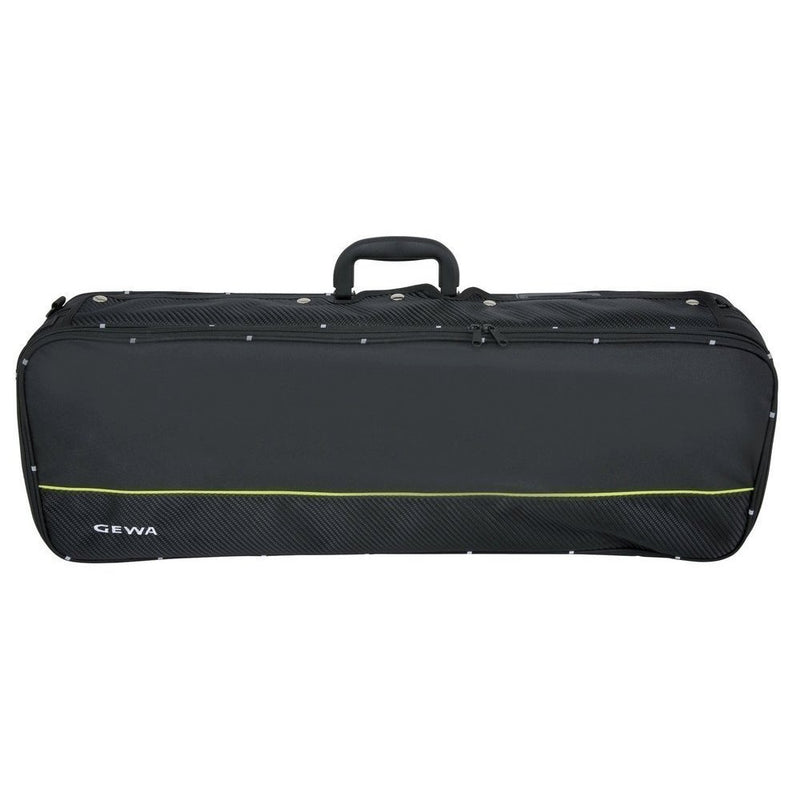 GEWA Aspirante 1/2 Oblong Black Violin Case - Foam Shell & Carbon-Optic Exterior