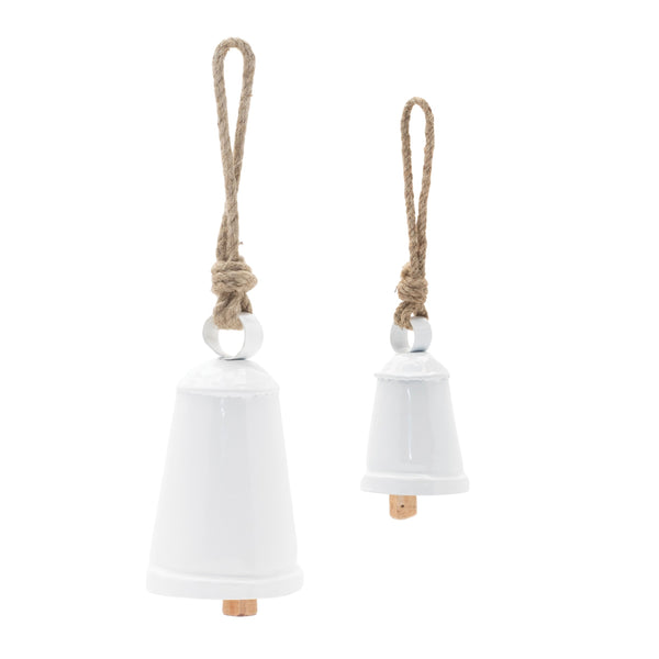 Melrose Rustic Metal Bell Ornament (Set of 8)