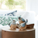 Melrose Ceramic Bird Figurines with Unglazed Accents (Set of 3) Multicolor