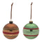 Melrose Striped Glass Ball Ornament (Set of 6)