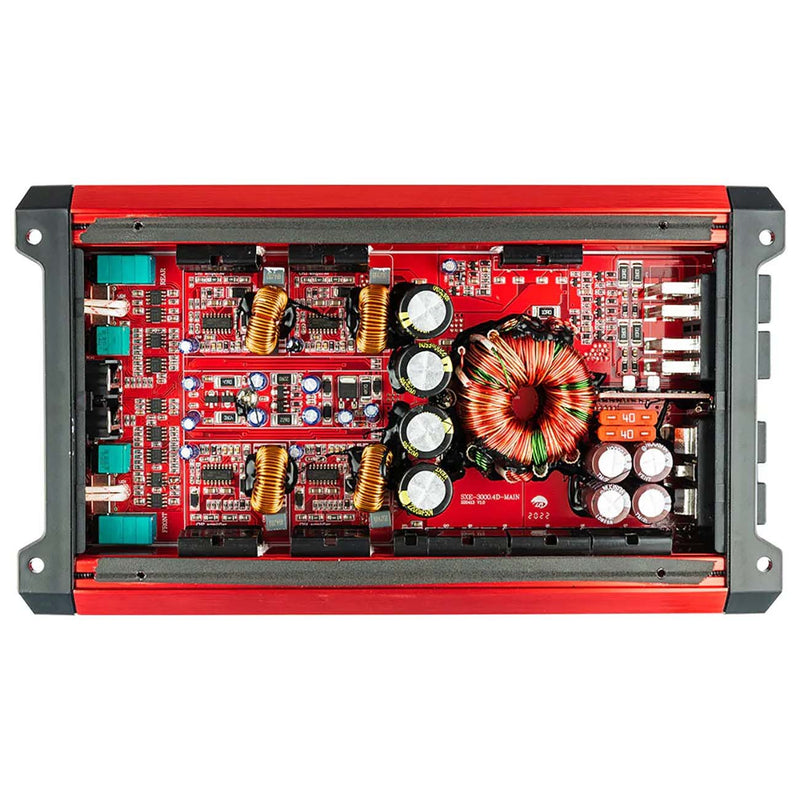 DS18 SXE-3000.4D/RD 4-Channel 1280W RMS Amplifier - Red