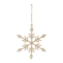 Melrose Beaded Metal Snowflake Ornament (Set of 12)