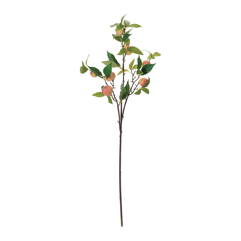 Melrose Peach Fruit Foliage Branch (Set of 6)
