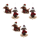 Melrose Plush Ski and Snowboard Dog Ornament (Set of 6)