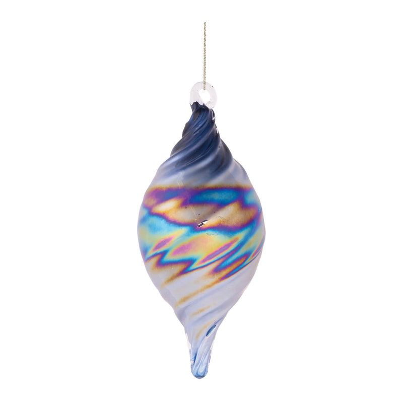 Melrose Iridescent Swirled Glass Ornament (Set of 12)