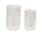 Melrose Frosted Votive Candle Holder with Snowy Forest (Set of 4)