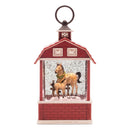 Melrose LED Horse Barn Snow Globe 11"H