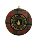 Melrose Metal Deer and Pine Tree Disc Ornament (Set of 6)