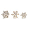 Melrose Beaded Wood Design Snowflake Decor (Set of 3)