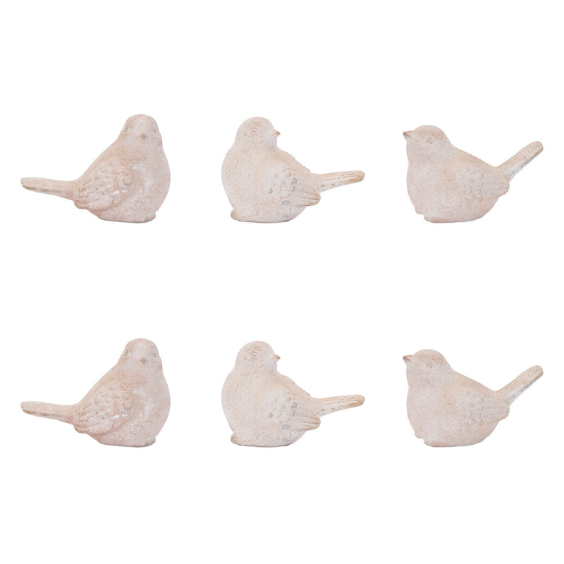 Melrose Distressed Bird Figurine (Set of 6)