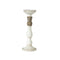 Melrose Ivory Candle Holder with Wood Accent (Set of 3)