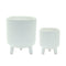 Melrose Ribbed Stone Footed Planter Set of 2 Planter, Ribbed, Dolomite