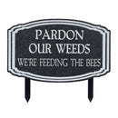 Metal Garden Weeds Stake Sign (Set of 2)