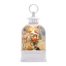 Melrose LED Snow Globe Lantern with Woodland Animals 9.75"H