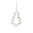 Silver Jeweled Tree Snowflake Ornament (Set of 12)