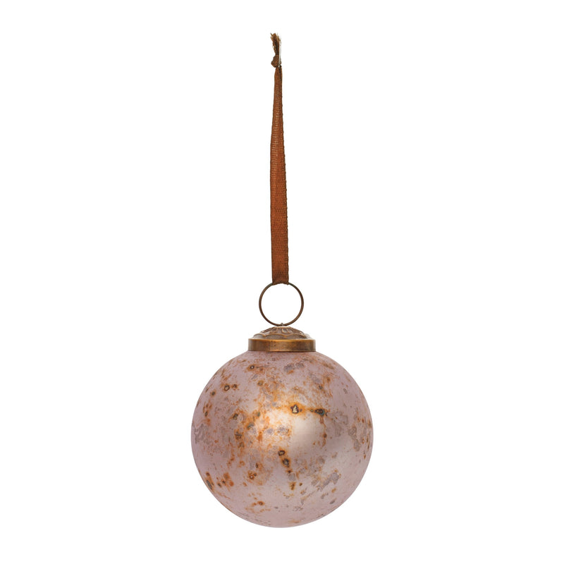 Melrose Rusted Violet Mercury Glass Ball Ornament (Set of 6)