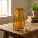 Melrose Rounded Amber Glass Vase 9.75"H