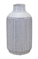 Melrose Rustic Ribbed Terra Cotta Vase 12.25"H