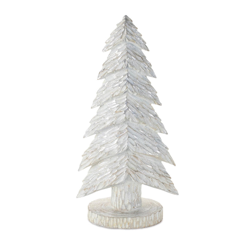 Melrose White Christmas Tabletop Trees (Set of 2)