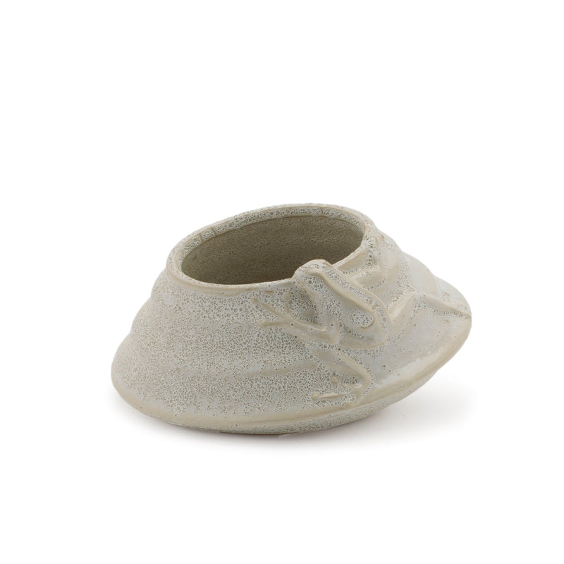 Melrose Round Porcelain Planter with Frog Set of 2 Planter, Porcelain