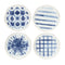 Melrose Coastal Tie-Dye Design Ceramic Plate (Set of 4)