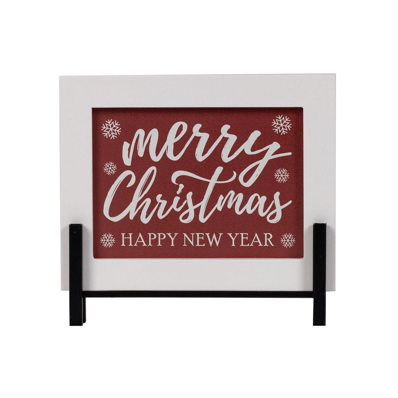 Melrose Merry Christmas/Happy New Year Sign 8.5"L