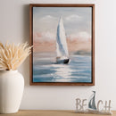 Melrose Framed Sailboat Print Wall Decor, Nautical, Modern, Wood
