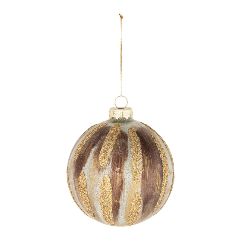Melrose Glitter Painted Glass Ball Ornament (Set of 6)