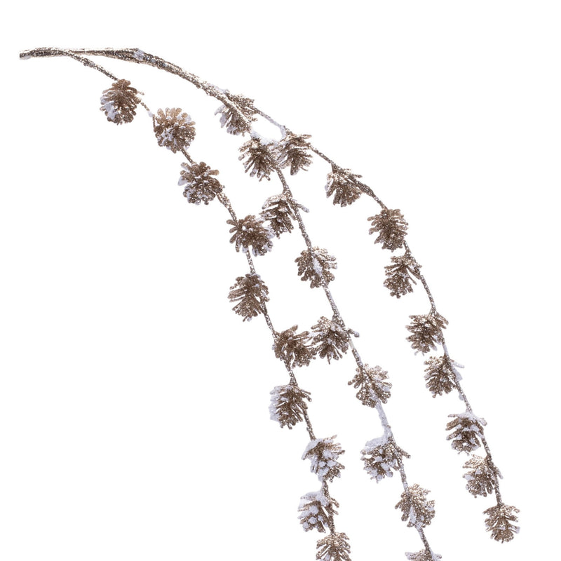 Melrose Snowy Hanging Pinecone Spray (Set of 6)