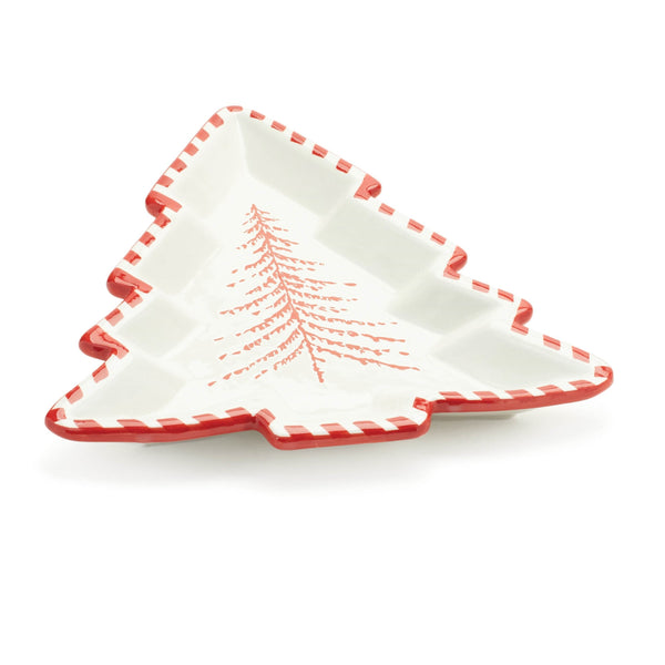 Melrose Ceramic Pine Tree Platter (Set of 2)
