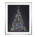 Melrose Holiday Jewel Tree Print Under Glass 23.5"H