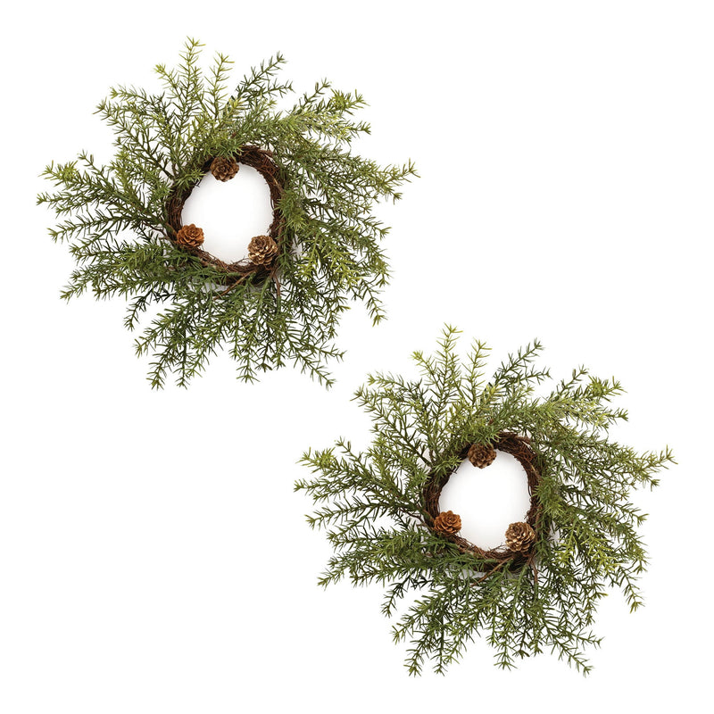 Melrose Winter Pine Wreath (Set of 2)