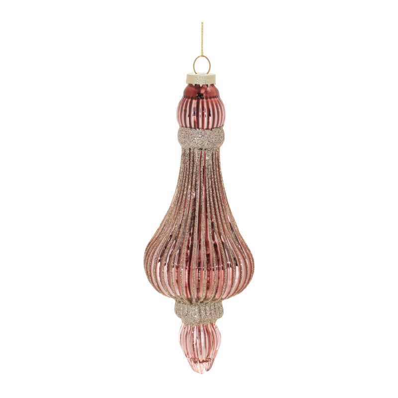 Melrose Ribbed Glass Drop Ornament (Set of 6)