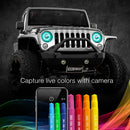 XKGlow 7" XKchrome App Control RGB Jeep Headlight Kit - MX-7IN-JP-KIT