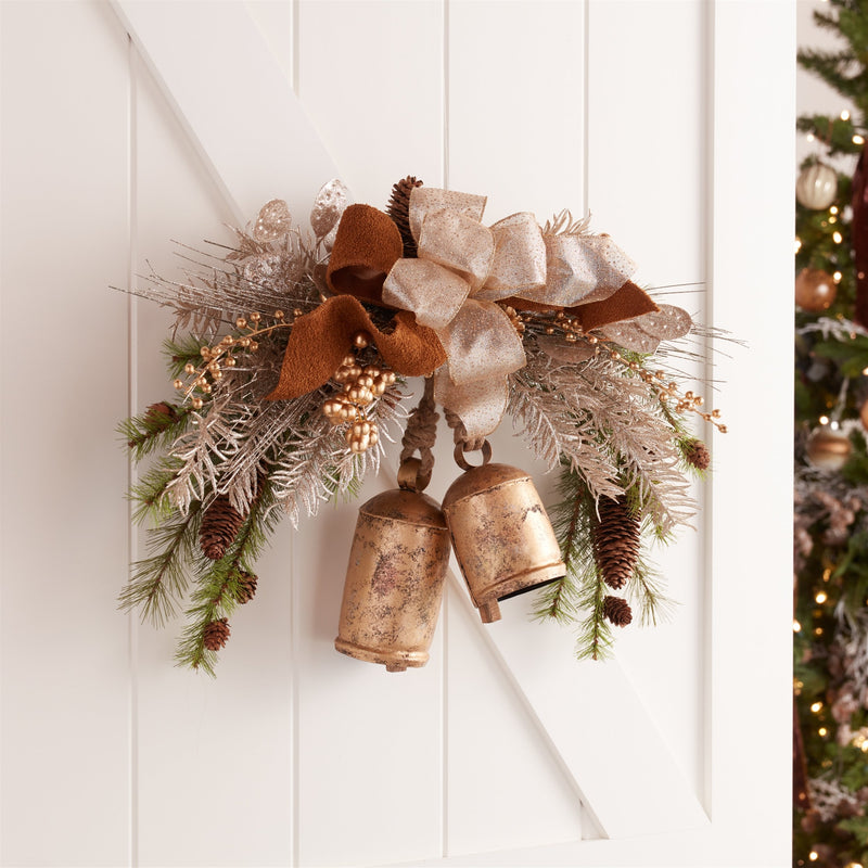 Melrose Distressed Metal Bell Ornament (Set of 2)