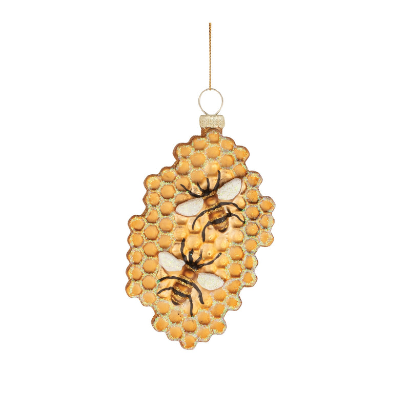 Melrose Bee and Honeycomb Ornament (Set of 12)