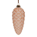 Melrose Frosted Glass Pinecone Drop Ornament (Set of 6)