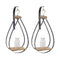 Melrose Hanging Bottle Vase in Teardrop Frame Wall Decor, Rustic, Metal