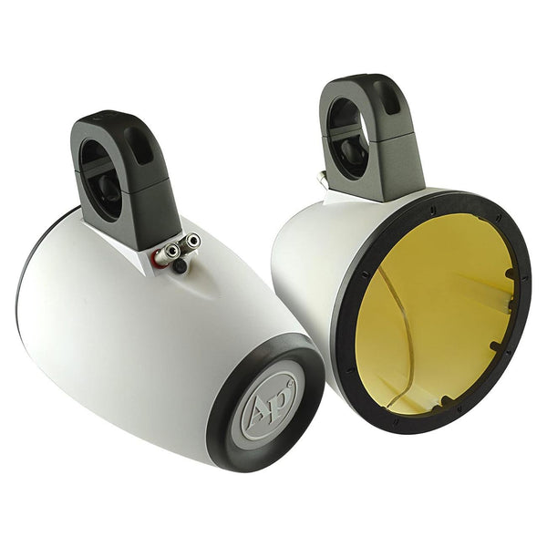 Audiopipe Marine 6" Wakeboard Tower Speaker Enclosures White Pair APMP-601WETW